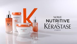 Grafika z produktami marki Kérastase z gamy Nutritive